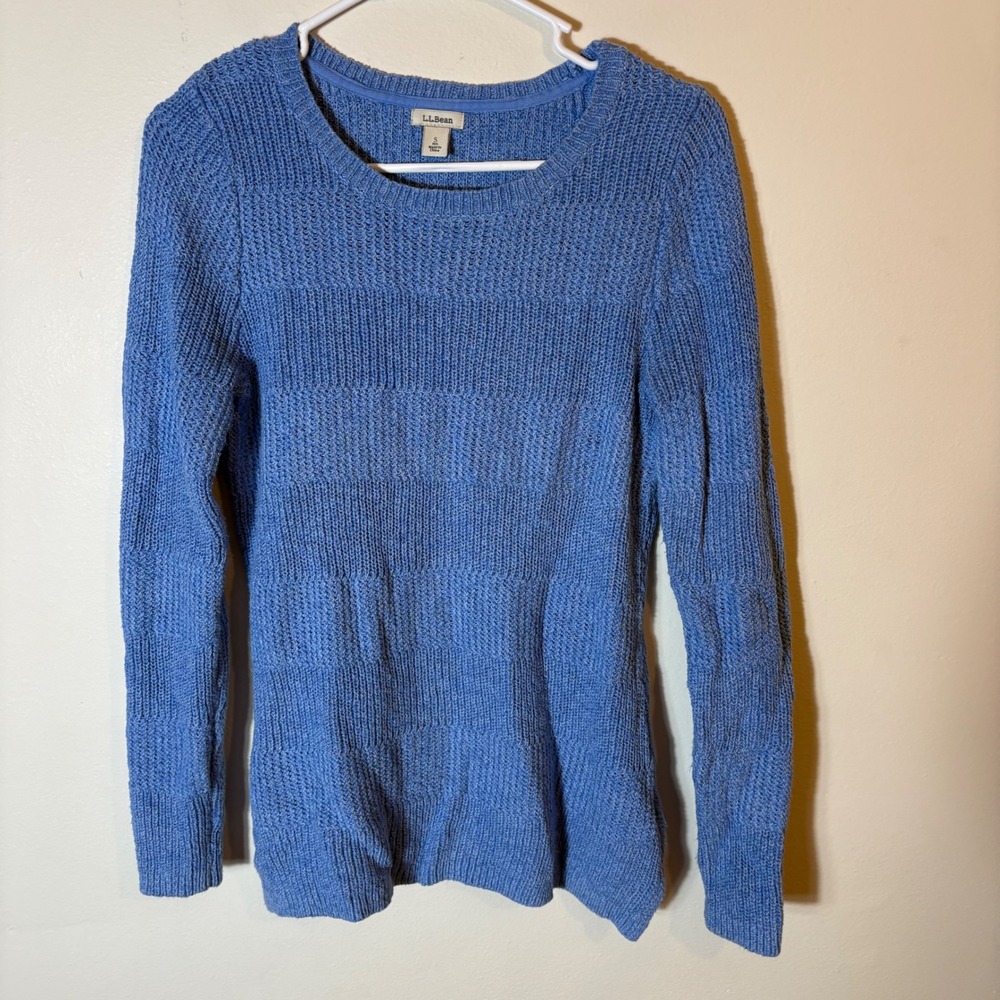 L.L. Bean Cotton Shaker Knit Crewneck Sweater Size‎ Small